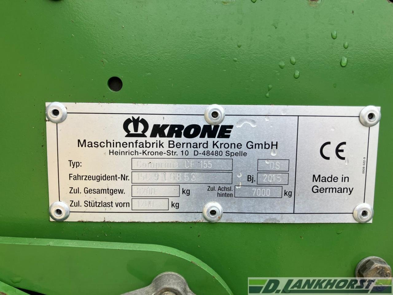 Rundballenpresse typu Krone CF 155 XC X-treme, Gebrauchtmaschine w Neuenhaus (Zdjęcie 7)