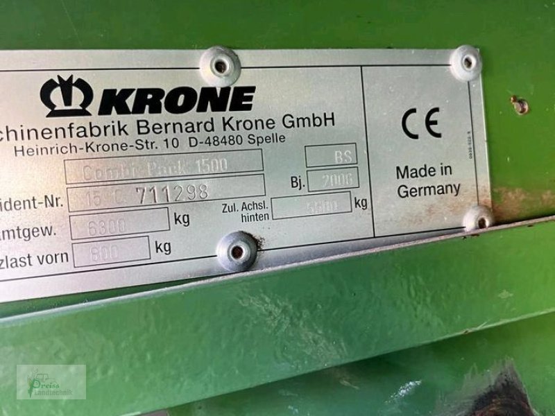 Rundballenpresse του τύπου Krone Combi Pack 1500, Gebrauchtmaschine σε Bad Kötzting (Φωτογραφία 12)