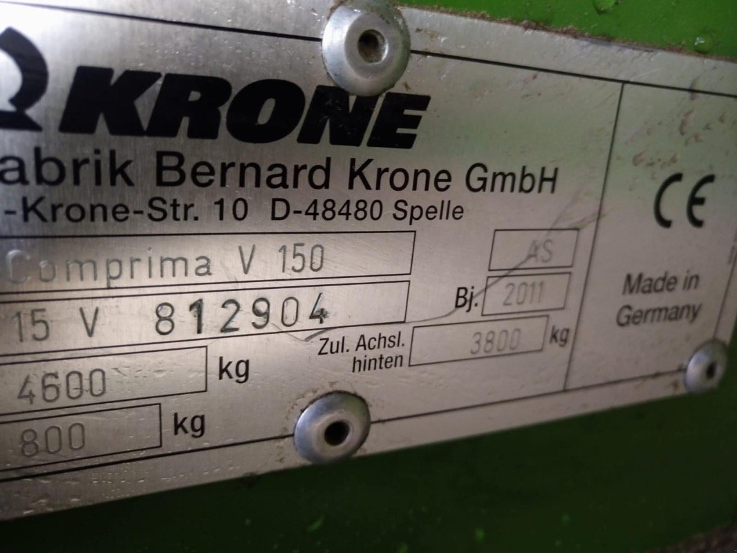 Rundballenpresse du type Krone Comprima 150, Gebrauchtmaschine en Liebenwalde (Photo 23)