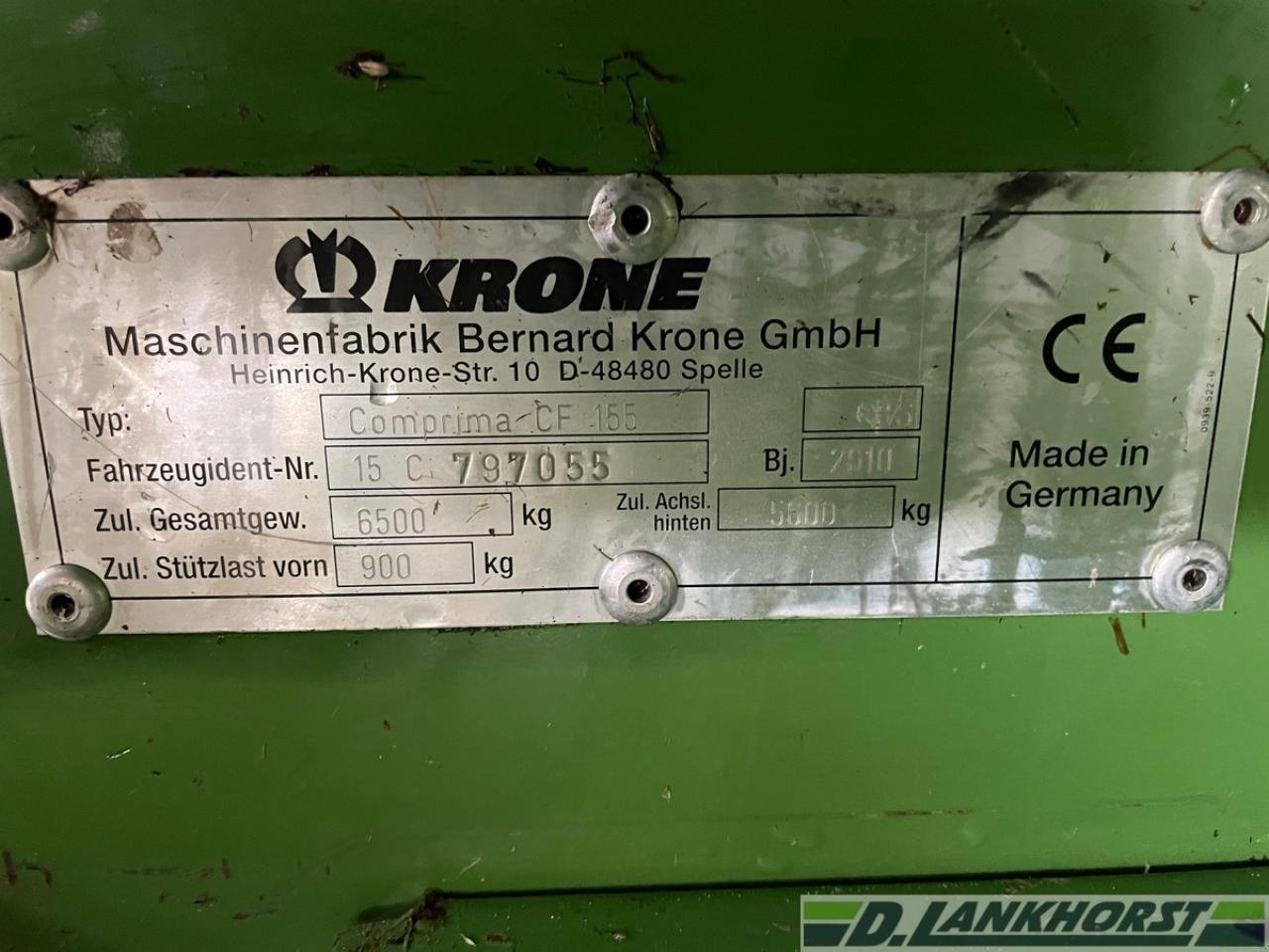 Rundballenpresse Türe ait Krone Comprima CF 155 XC, Gebrauchtmaschine içinde Neuenhaus (resim 22)