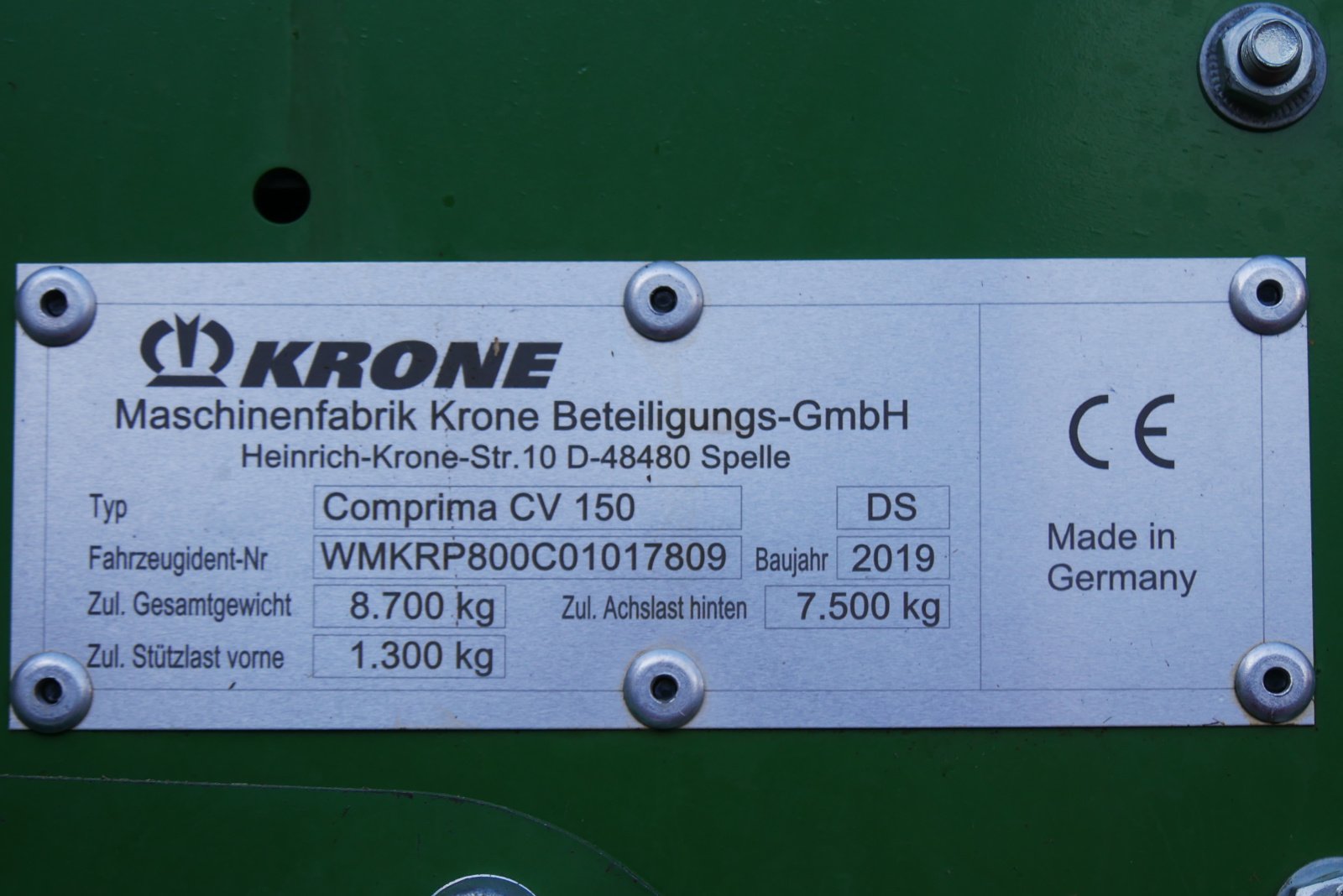 Rundballenpresse des Typs Krone Comprima  CV 150 XC X-Treme, Gebrauchtmaschine in Pürgen (Bild 6)