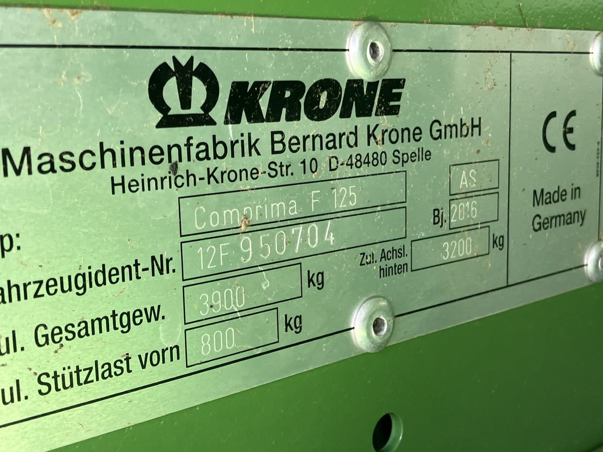 Rundballenpresse типа Krone Comprima F 125 XC, Gebrauchtmaschine в Villach (Фотография 13)