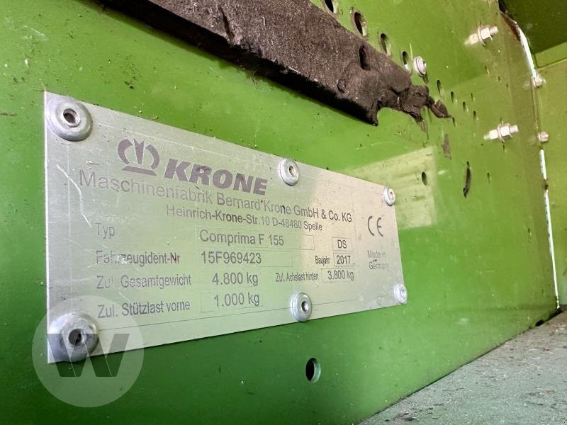 Rundballenpresse za tip Krone Comprima F 155 XC, Gebrauchtmaschine u Dedelow (Slika 7)