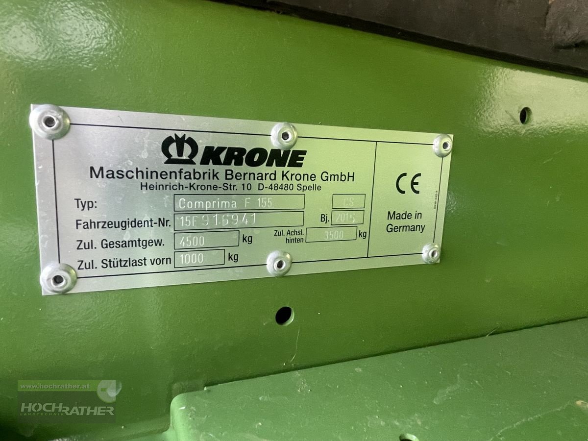 Rundballenpresse от тип Krone Comprima  F 155 XC, Gebrauchtmaschine в Kronstorf (Снимка 9)