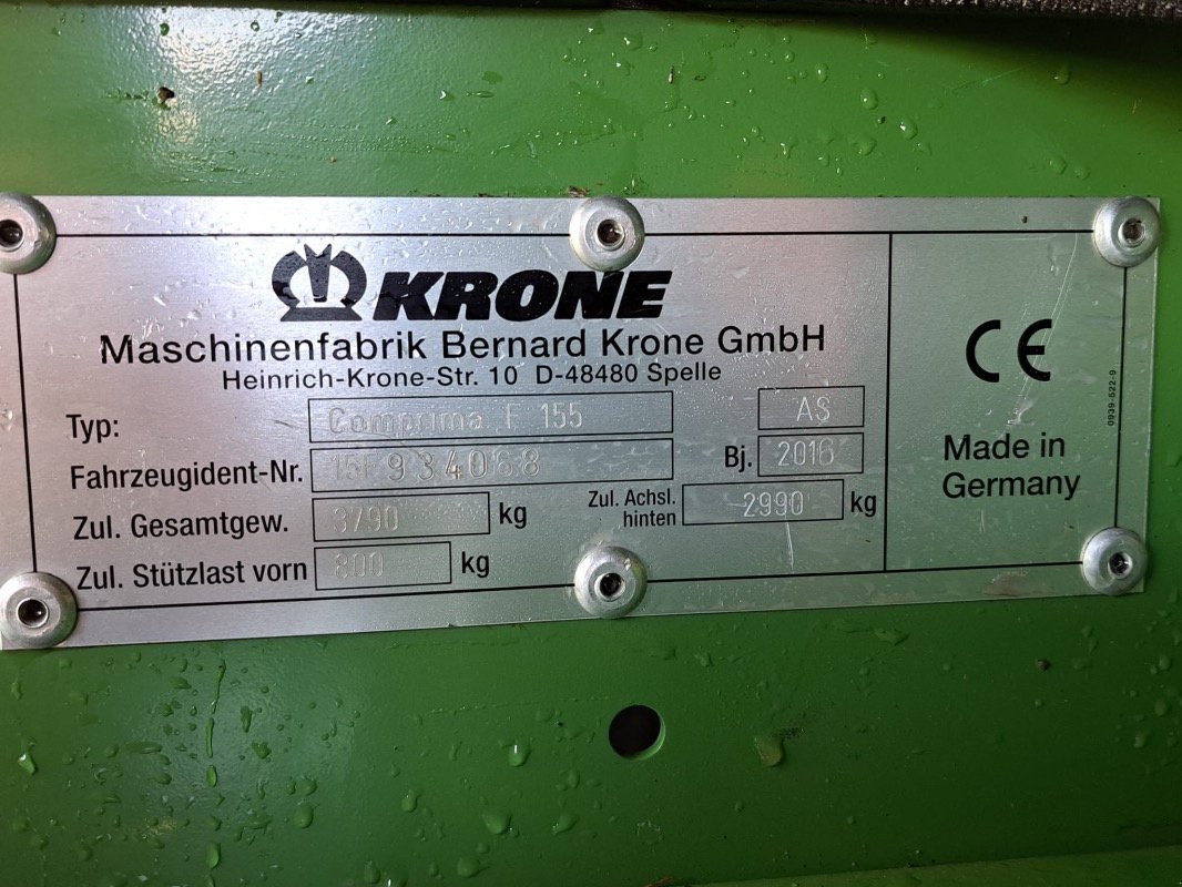 Rundballenpresse des Typs Krone Comprima F 155, Gebrauchtmaschine in Liebenwalde (Bild 2)