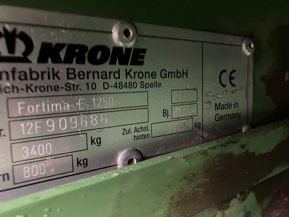 Rundballenpresse typu Krone Fortima 1250 MC, Gebrauchtmaschine w Villach (Zdjęcie 12)