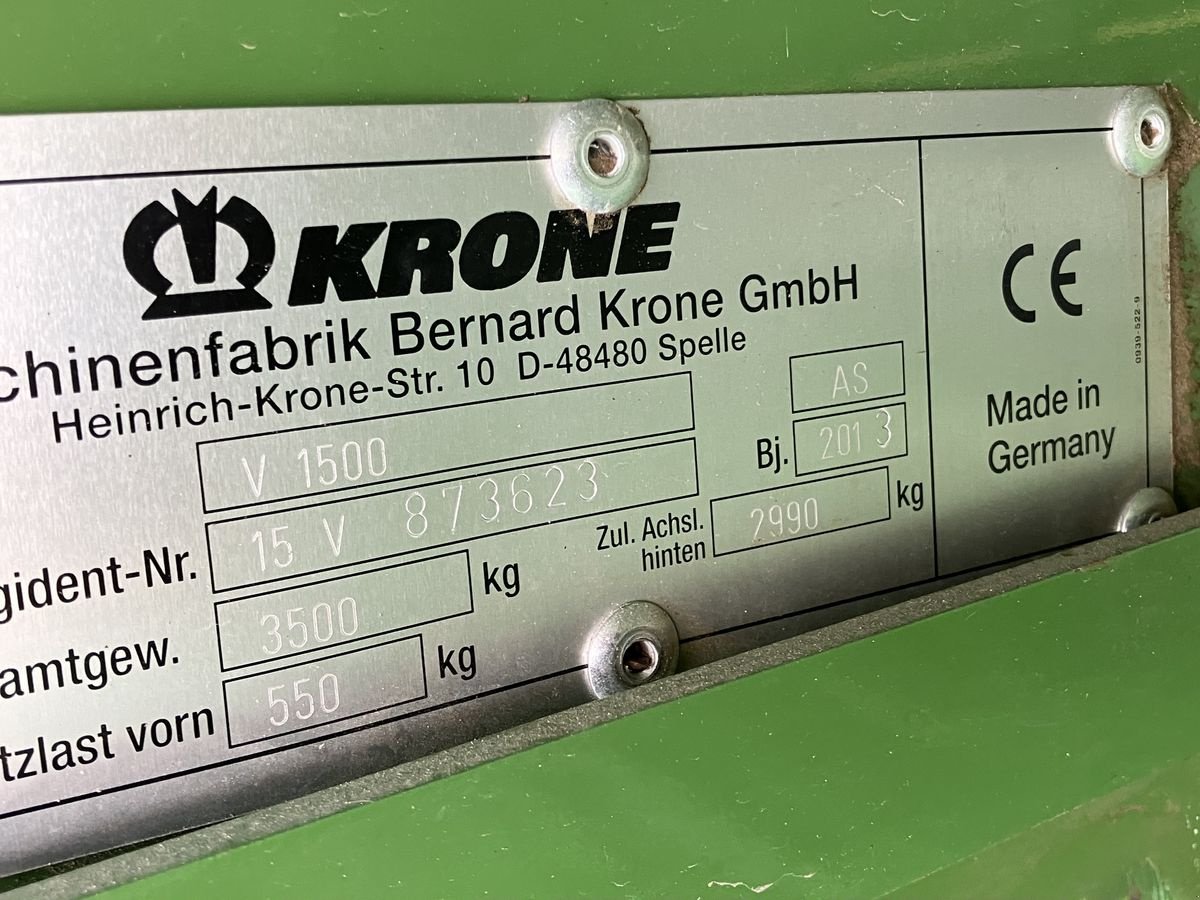 Rundballenpresse του τύπου Krone Fortima V 1500 MC, Gebrauchtmaschine σε Villach (Φωτογραφία 11)