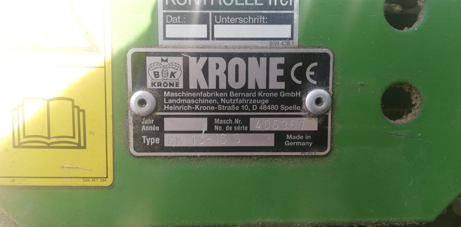 Rundballenpresse del tipo Krone KR 10-16, Gebrauchtmaschine en Donaueschingen (Imagen 10)