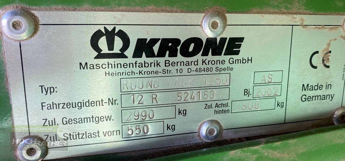 Rundballenpresse del tipo Krone Round Pack 1250, Gebrauchtmaschine In Kronstorf (Immagine 14)