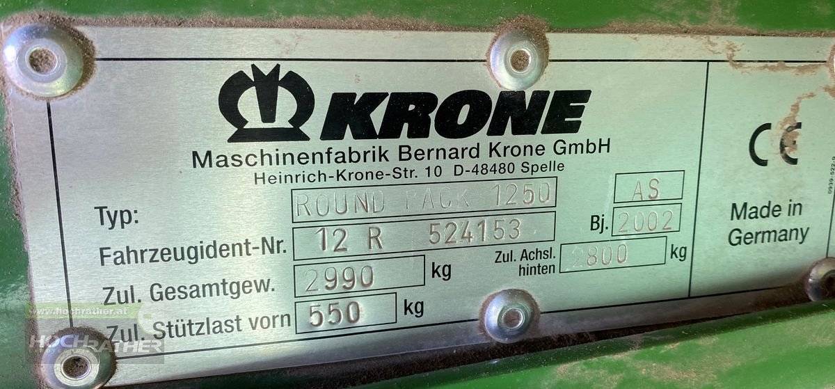 Rundballenpresse typu Krone Round Pack 1250, Gebrauchtmaschine w Kronstorf (Zdjęcie 14)