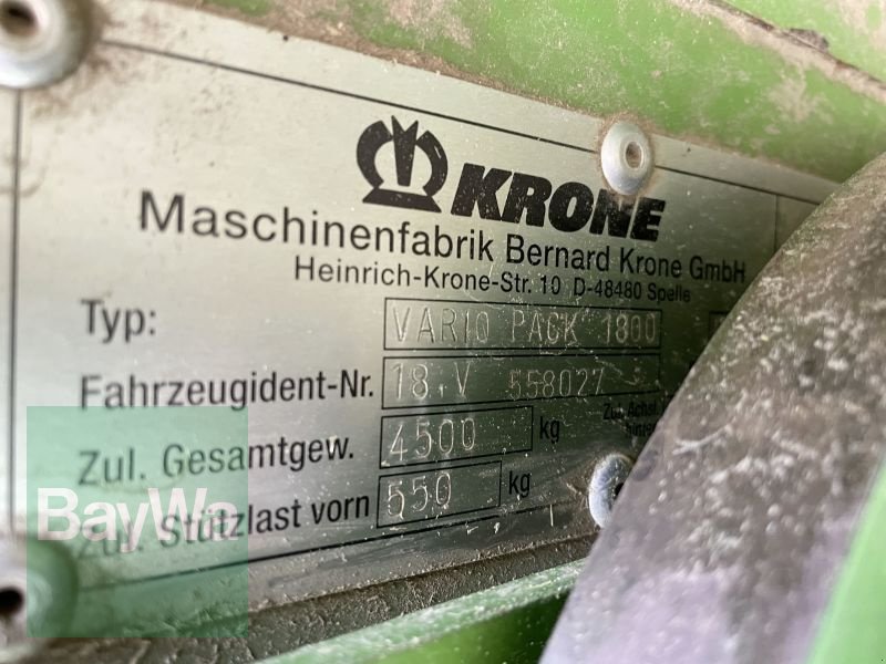 Rundballenpresse des Typs Krone VARIO PACK 1800, Gebrauchtmaschine in Bamberg (Bild 17)