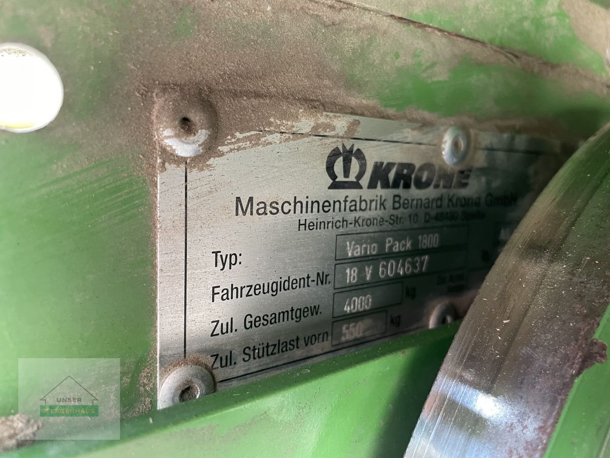 Rundballenpresse van het type Krone Vario Pack Multi Cut 1800, Gebrauchtmaschine in Mattersburg (Foto 4)