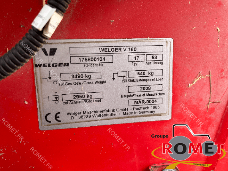 Rundballenpresse del tipo Lely V160, Gebrauchtmaschine en Gennes sur glaize (Imagen 4)