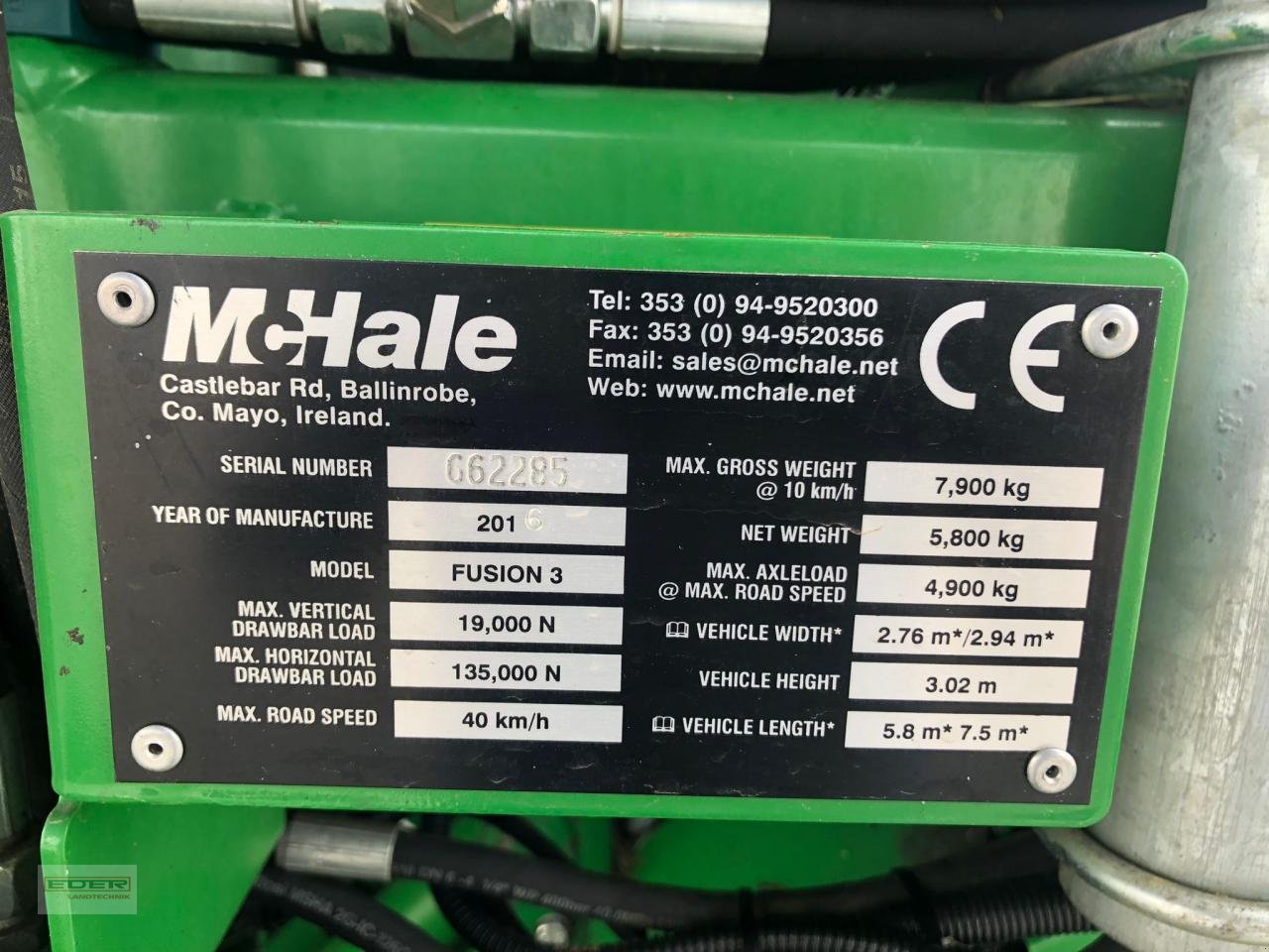 Rundballenpresse tip McHale Fusion 3 Plus, Gebrauchtmaschine in Tuntenhausen (Poză 13)