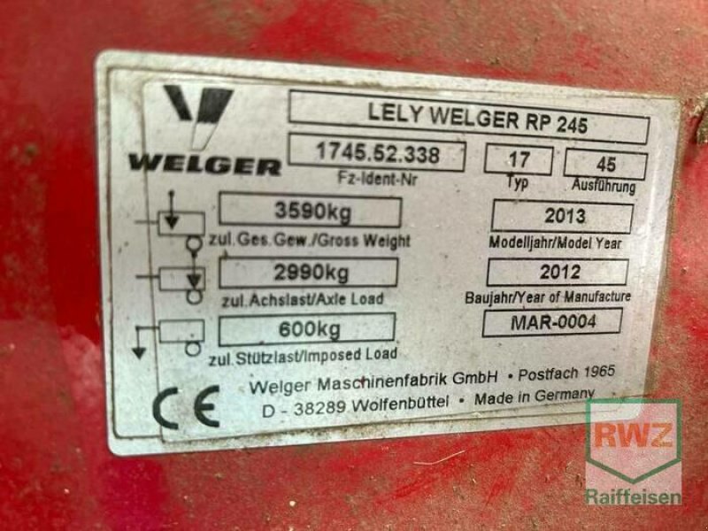 Rundballenpresse tip Welger Lely 245 Master Göweil, Gebrauchtmaschine in Wipperfürth (Poză 14)