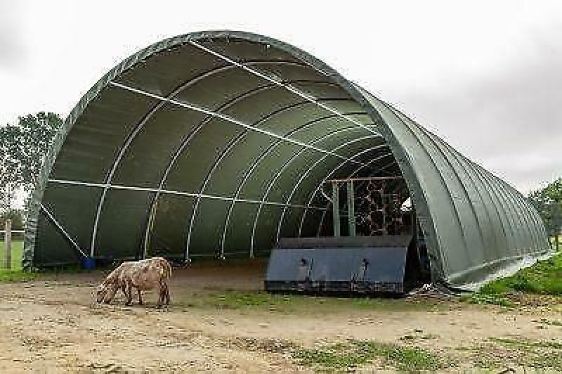 Rundbogenhalle typu Toolport Rundbogenhalle 9,15x20m Lagerzelt Zelthalle Industriezelt grün, Neumaschine v Norderstedt (Obrázok 1)