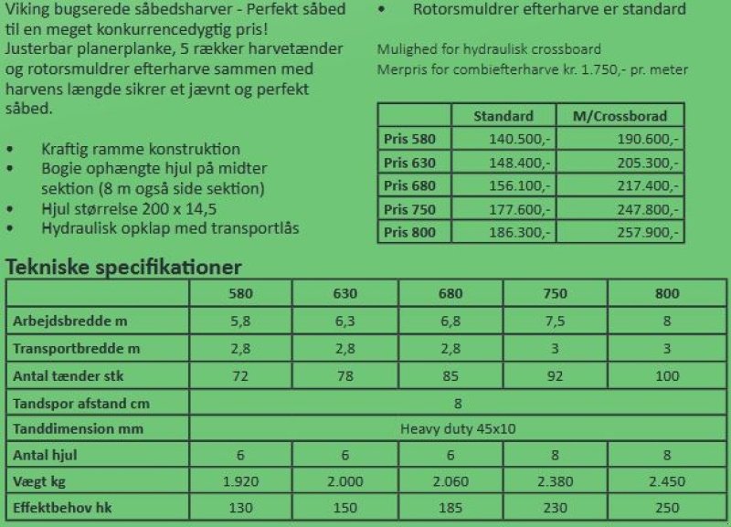 Saatbettkombination typu Unia Viking 580, Gebrauchtmaschine v Vrå (Obrázek 6)