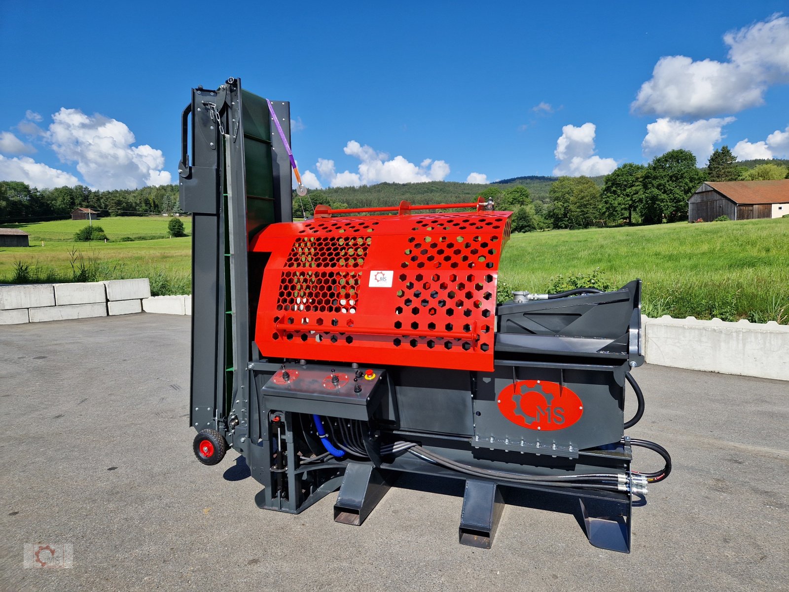 Sägeautomat & Spaltautomat van het type MS Splitter 500 V2 22t 50cm Durchmesser Ölkühler Sägespaltautomat, Neumaschine in Tiefenbach (Foto 1)