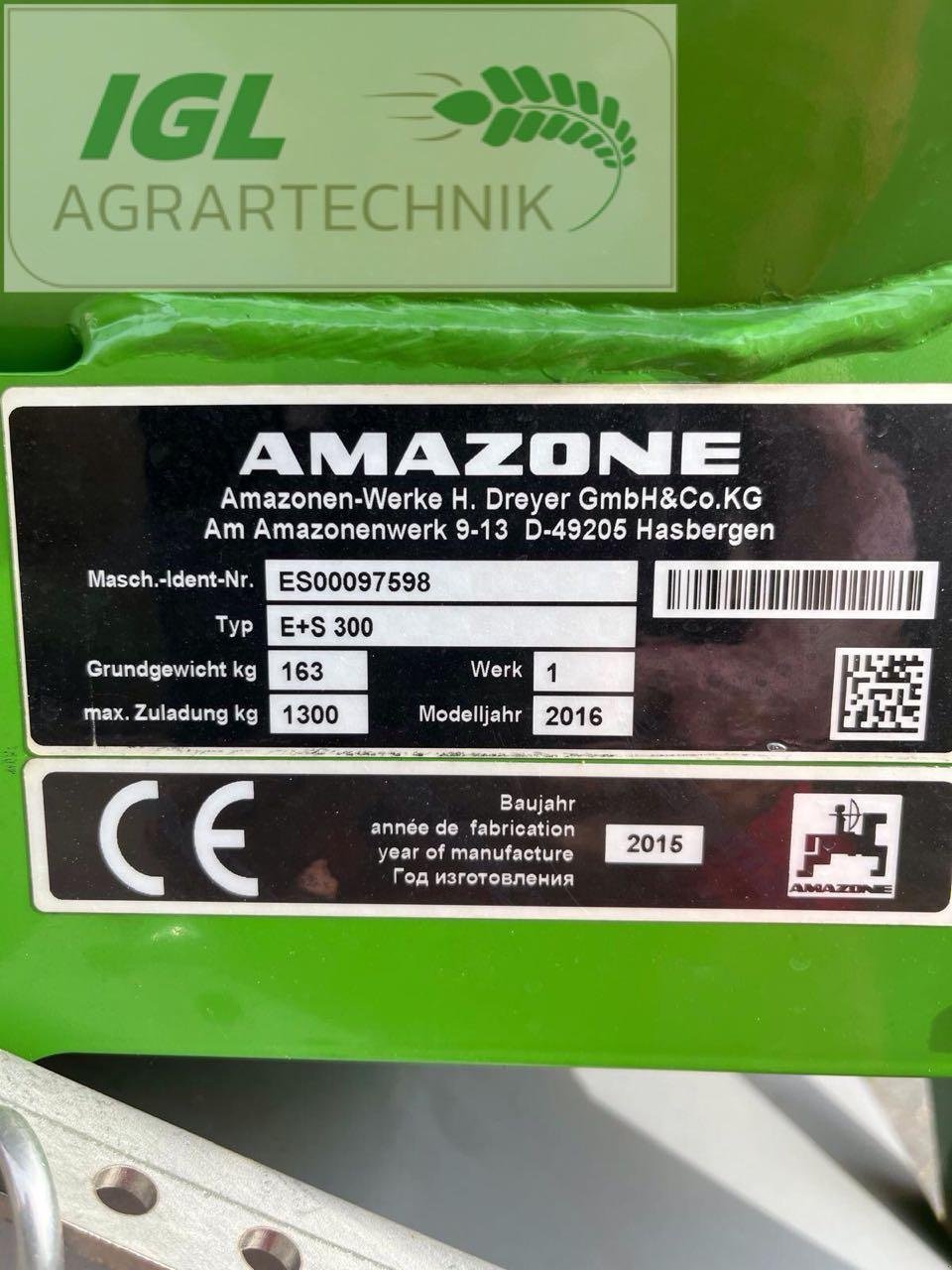 Sandstreuer & Salzstreuer del tipo Amazone E&S 300, Gebrauchtmaschine In Nabburg (Immagine 5)