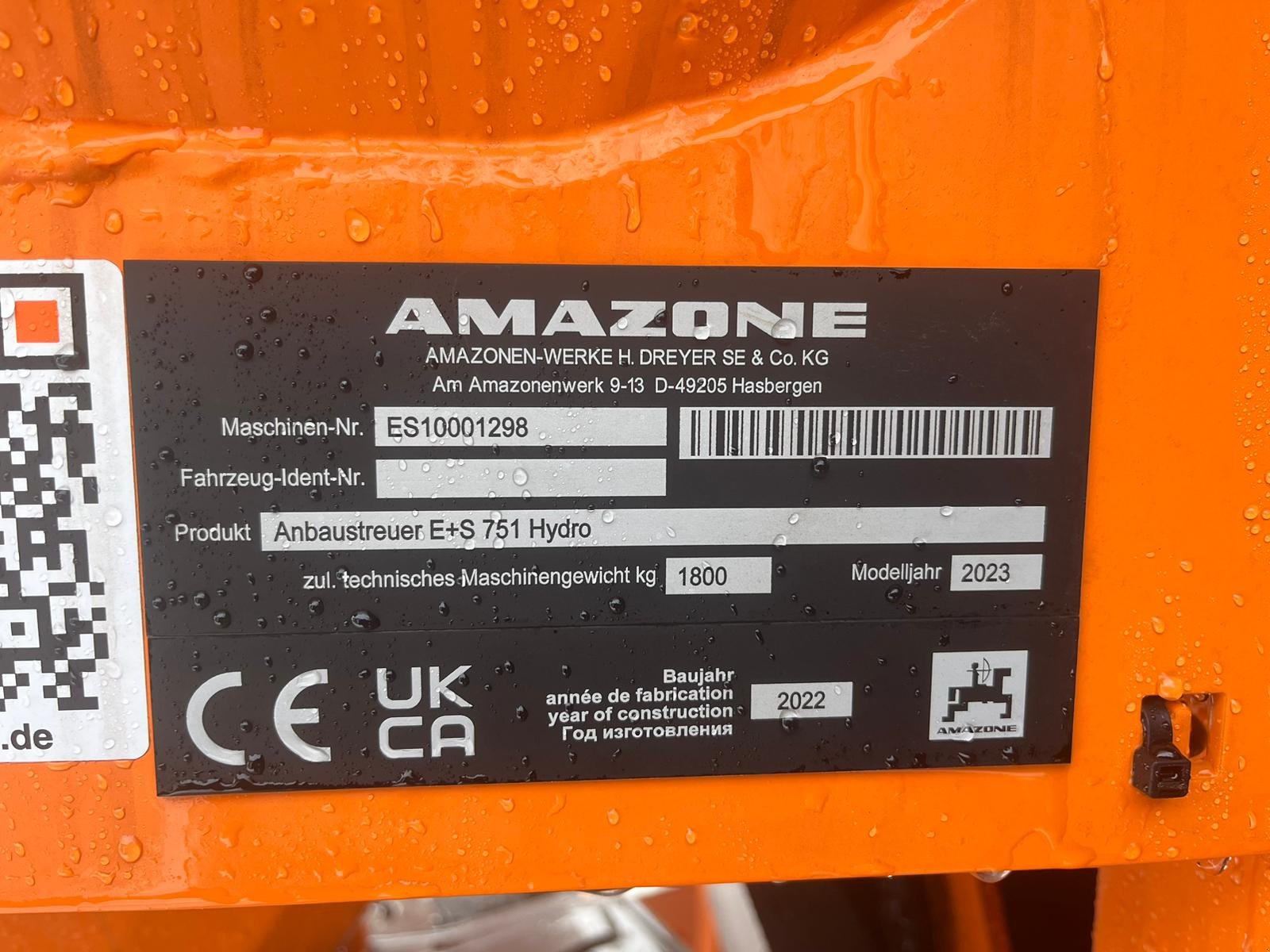 Sandstreuer & Salzstreuer от тип Amazone E+S 750, Gebrauchtmaschine в Donaueschingen (Снимка 9)