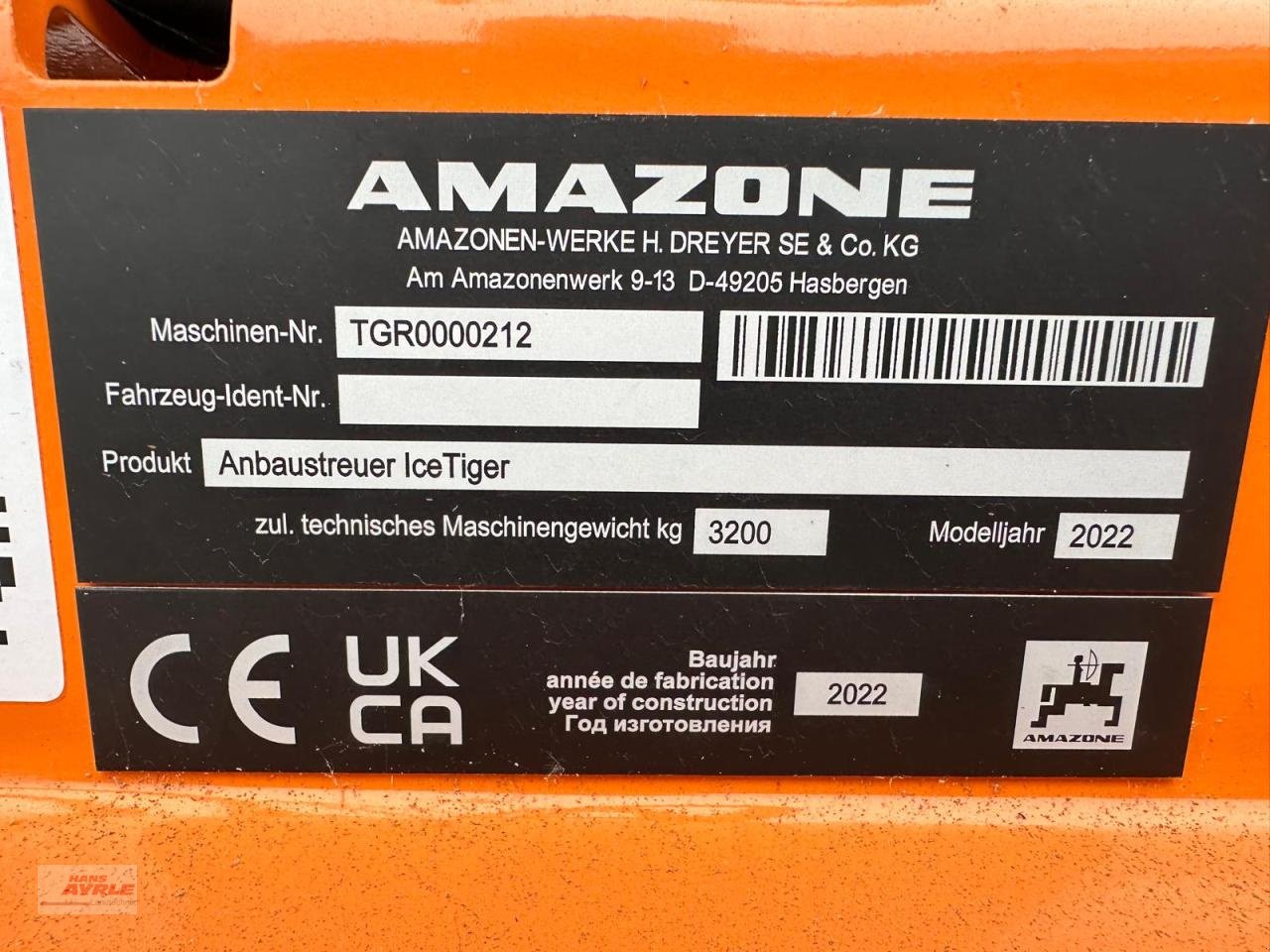 Sandstreuer & Salzstreuer des Typs Amazone Ice Tiger Orange, Neumaschine in Steinheim (Bild 16)