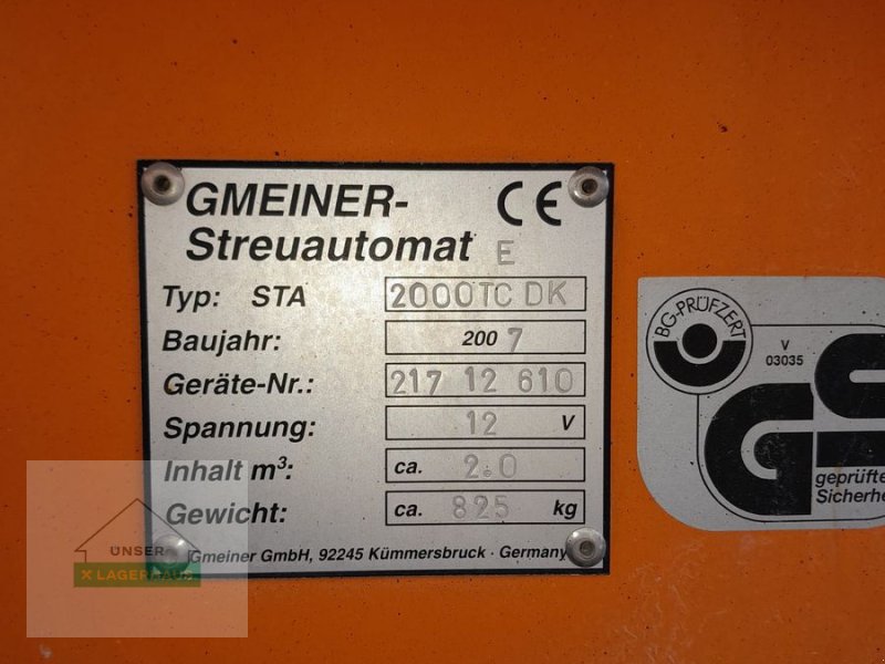 Sandstreuer & Salzstreuer typu Gmeiner 2000TC DK, Gebrauchtmaschine v Freistadt (Obrázek 1)