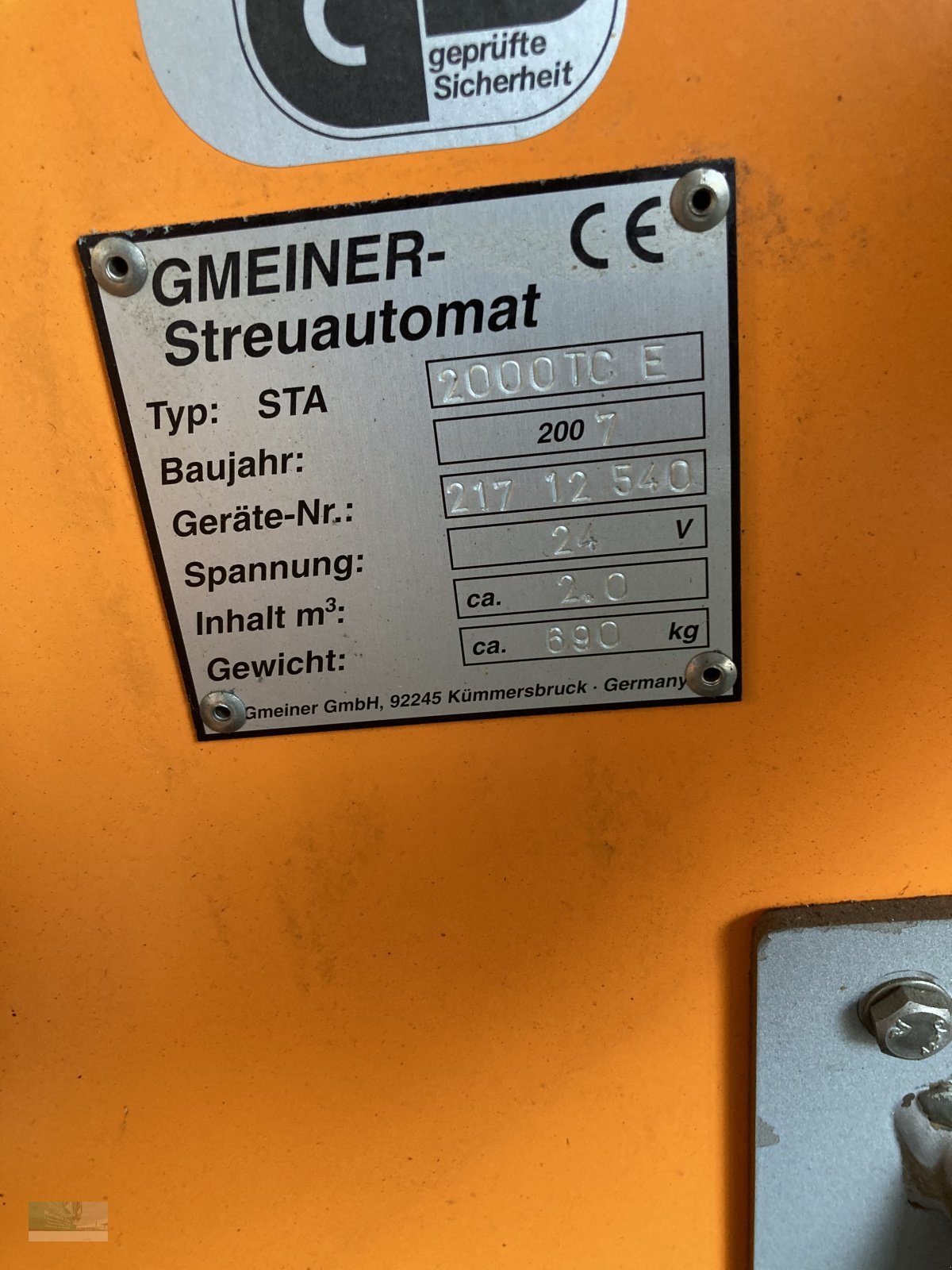 Sandstreuer & Salzstreuer typu Gmeiner STA 2000, Gebrauchtmaschine v Hutthurm (Obrázok 6)