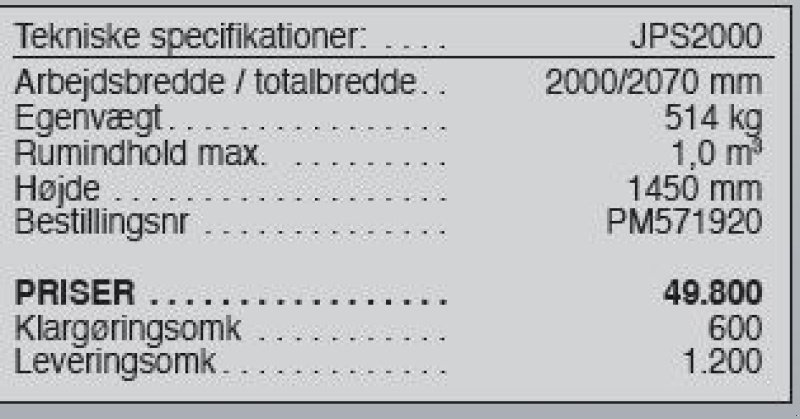 Sandstreuer & Salzstreuer του τύπου Jar-Met JPS2000, Gebrauchtmaschine σε Vrå (Φωτογραφία 5)