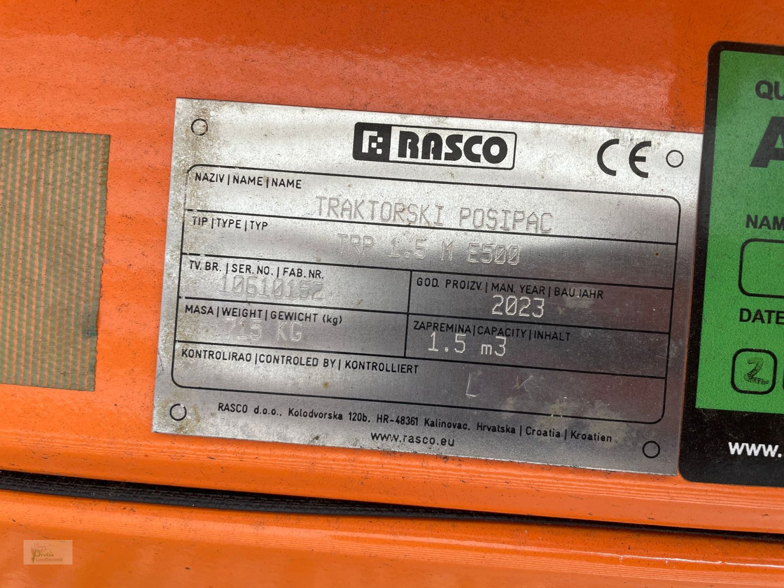 Sandstreuer & Salzstreuer tip Rasco TRP 1.5 ME500, Neumaschine in Bad Kötzting (Poză 3)