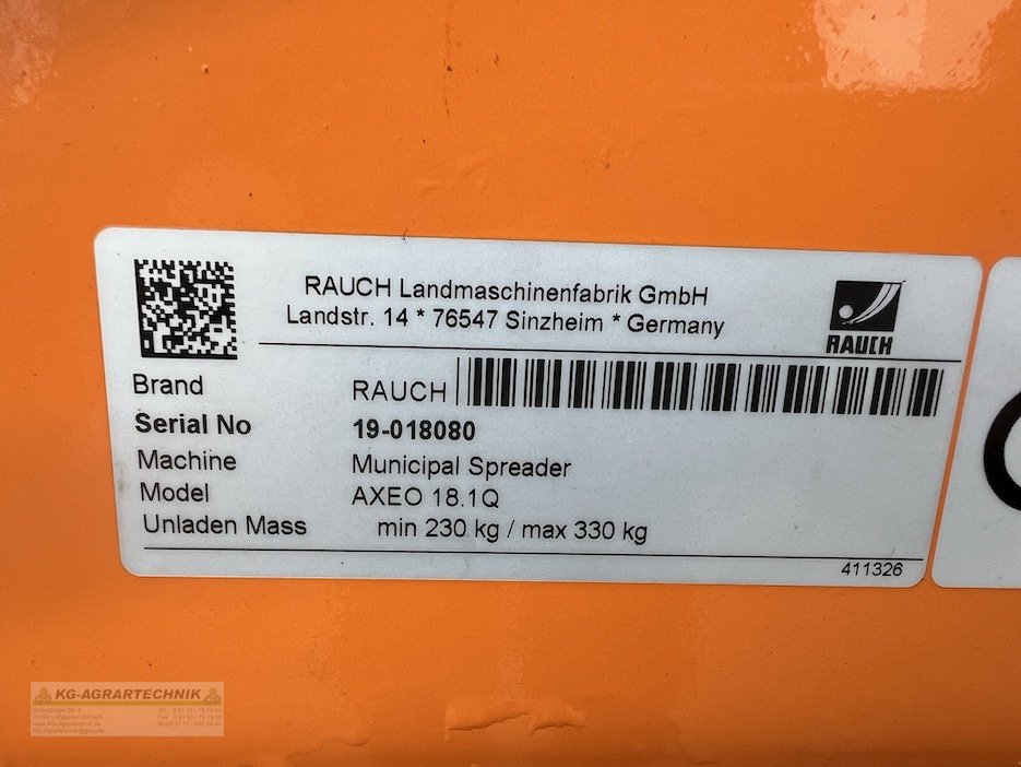 Sandstreuer & Salzstreuer typu Rauch AXEO 18.1, Neumaschine w Langensendelbach (Zdjęcie 14)