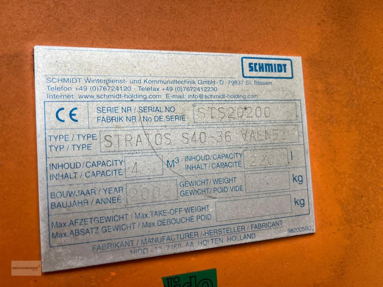 Sandstreuer & Salzstreuer a típus Schmidt Schmidt Streuer Streuautomat F40-36, Gebrauchtmaschine ekkor: Kulmbach (Kép 5)