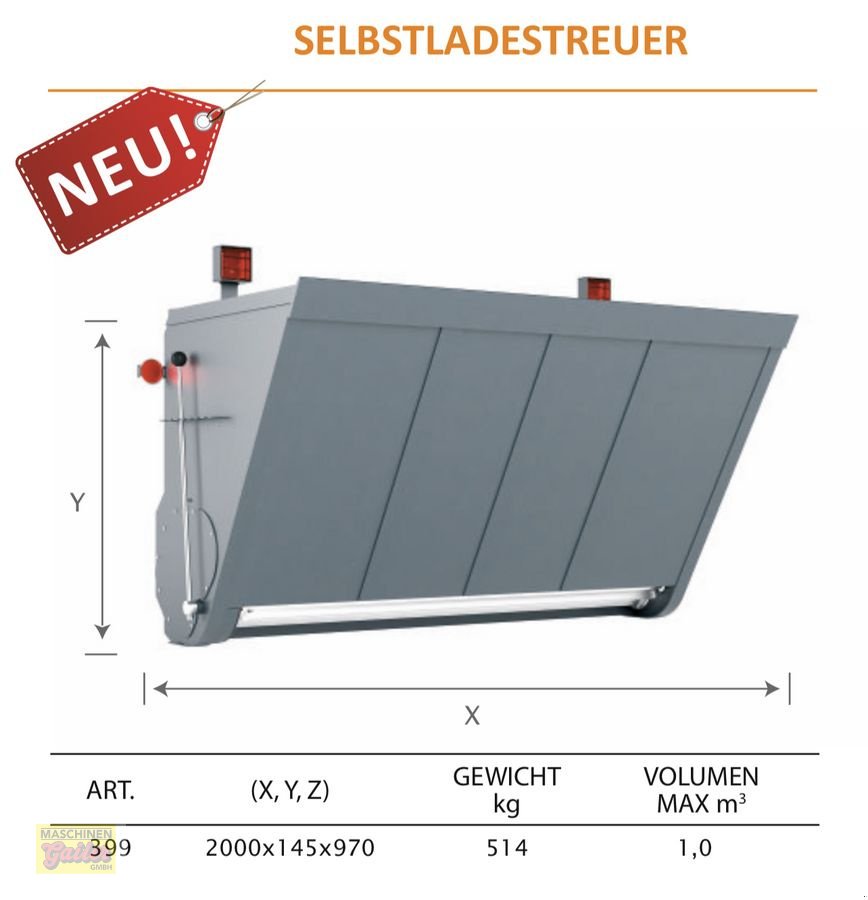 Sandstreuer & Salzstreuer tipa Sonstige Selbstlade-Splitstreuer-Walzenstreuer 1000 Liter, Neumaschine u Kötschach (Slika 4)