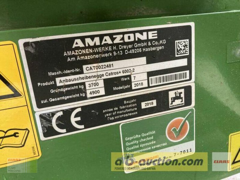 Scheibenegge del tipo Amazone CATROS+ 6002-2 GD, Gebrauchtmaschine en Vohburg (Imagen 10)