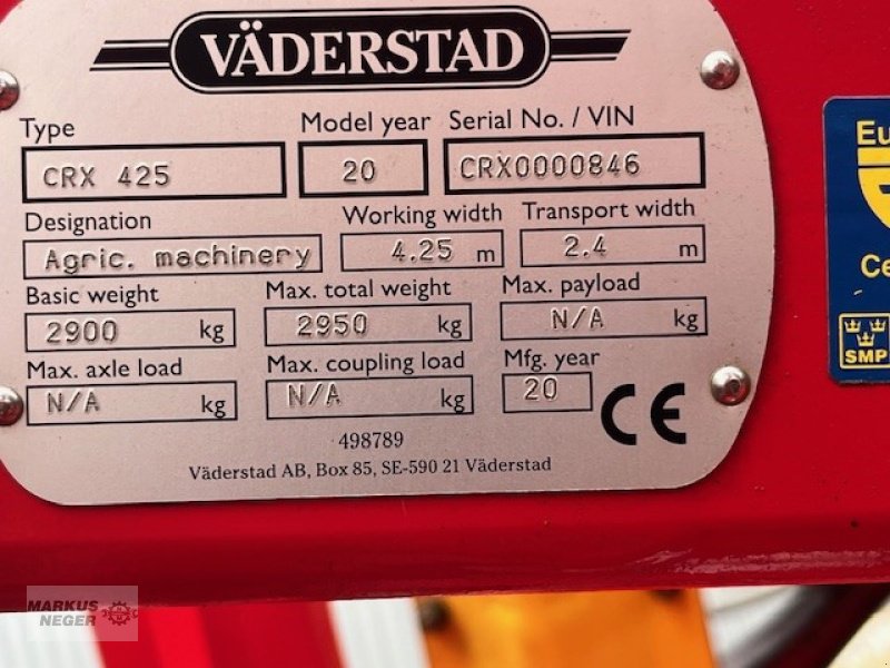 Scheibenegge Türe ait Väderstad Carrier X 425, Gebrauchtmaschine içinde Berching (resim 2)