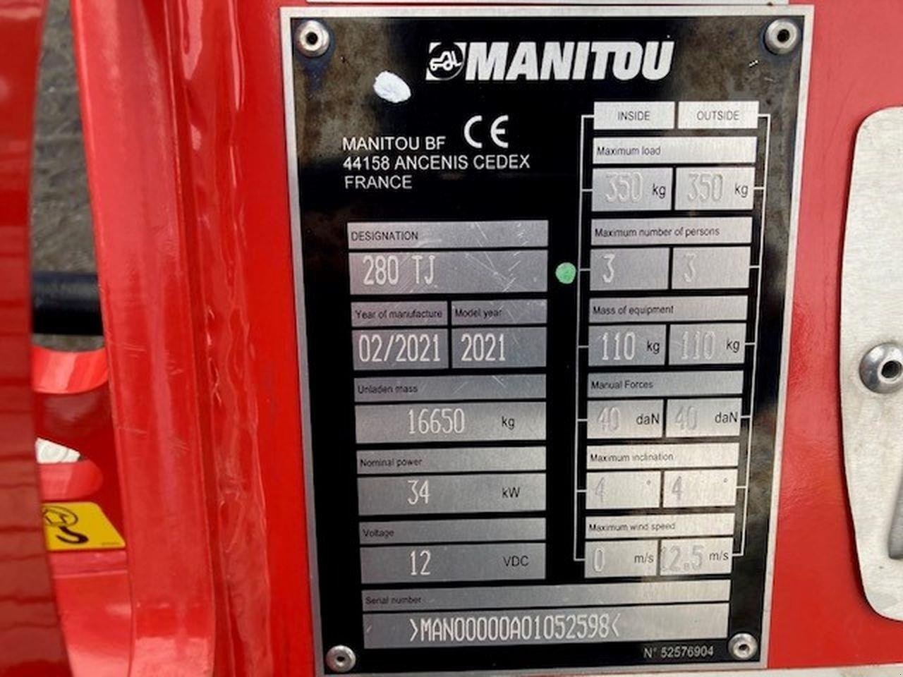 Scherenarbeitsbühne a típus Manitou 280TJ, Gebrauchtmaschine ekkor: Skive (Kép 6)