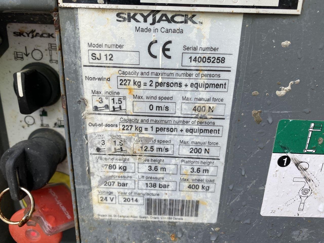 Scherenarbeitsbühne du type Skyjack SJ12, Gebrauchtmaschine en Skive (Photo 8)