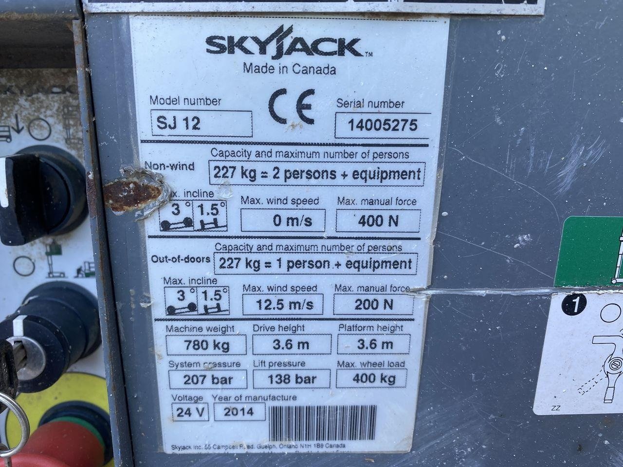 Scherenarbeitsbühne del tipo Skyjack SJ12, Gebrauchtmaschine en Skive (Imagen 8)