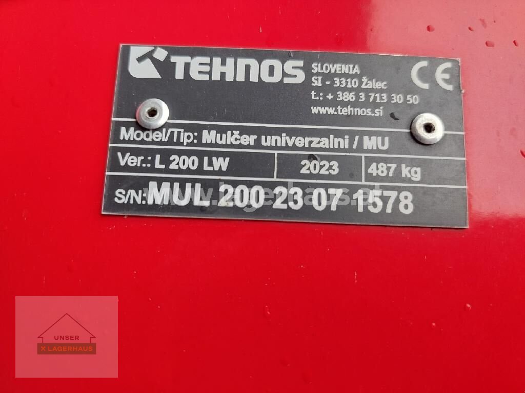 Schlegelmäher typu Tehnos MUL 200 LW, Gebrauchtmaschine v Aschbach (Obrázek 5)