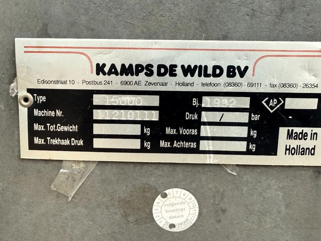 Schleudertankwagen des Typs Kaweco SI 15000 15 m3 tandemtank ZEER NETJES, Gebrauchtmaschine in Ruinerwold (Bild 9)