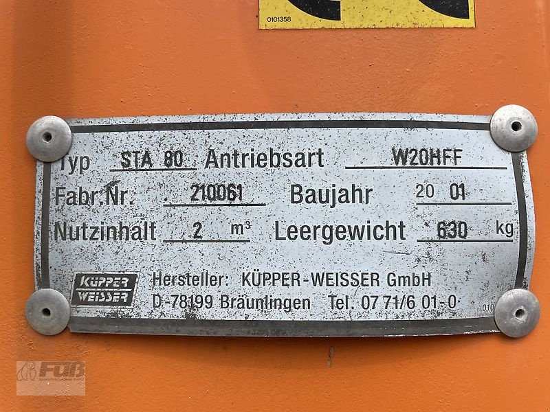 Schneepflug типа Küpper Weisser STA 80, Gebrauchtmaschine в Pfeffenhausen (Фотография 5)