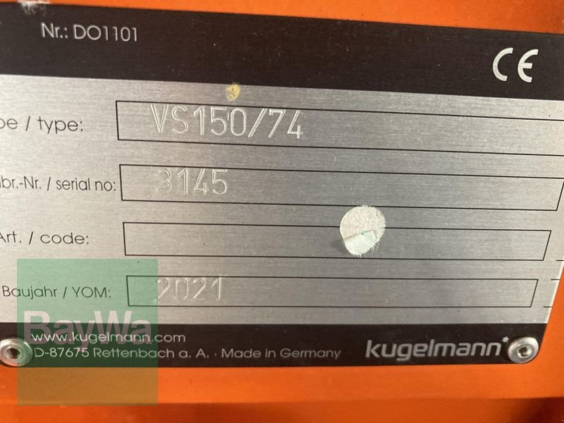 Schneepflug a típus Kugelmann V-SCHNEERÄUMSCHILD VS150/74, Gebrauchtmaschine ekkor: Obertraubling (Kép 3)