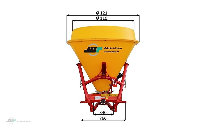 Schneepflug του τύπου Wallentin & Partner Salzstreuer Universalstreuer Trichterstreuer Düngerstreuer 650 kg Kat.2, Neumaschine σε Wesenberg (Φωτογραφία 3)