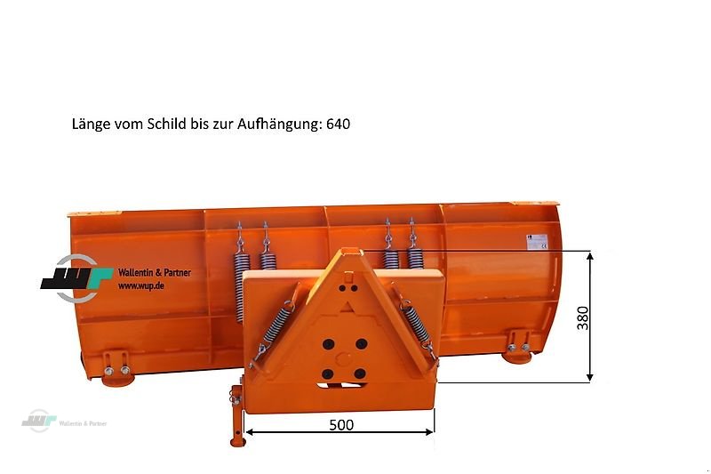 Schneepflug типа Wallentin & Partner Schneeschild   gerade Kat. 0   1,80m   Schneeschiebeschild   Räumschild   Schneeräumschild, Neumaschine в Wesenberg (Фотография 4)