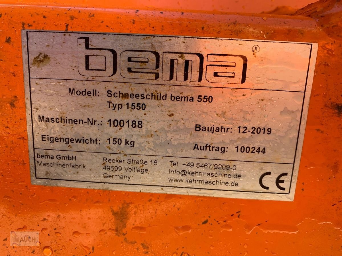 Schneeräumschild a típus Bema Schneeschild Bema 550/1550, Gebrauchtmaschine ekkor: Burgkirchen (Kép 6)