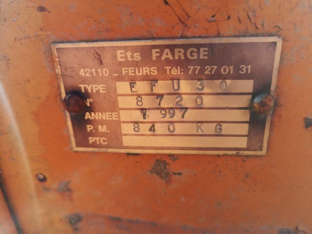 Schneeräumschild van het type France Elevateur ETS FARGE EFU30, Gebrauchtmaschine in BEAULEU (Foto 7)