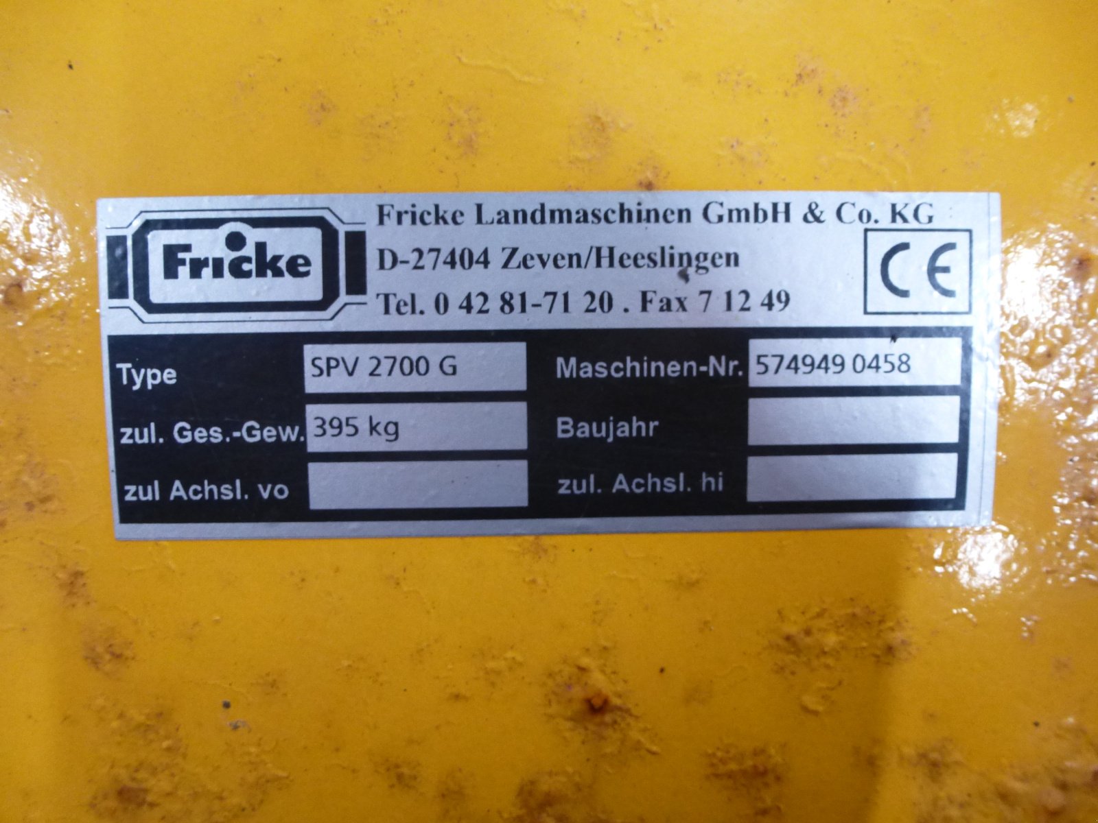 Schneeräumschild Türe ait Fricke SPV 2700 G, Gebrauchtmaschine içinde Petersdorf (resim 15)