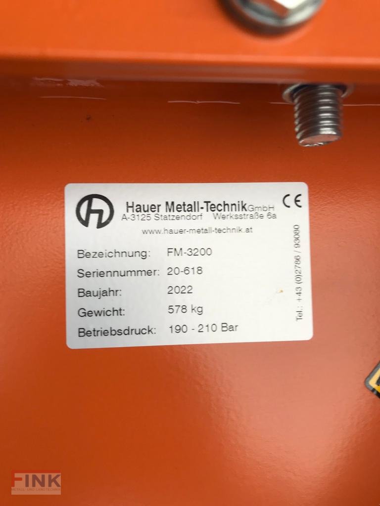 Schneeräumschild du type Hauer FM-3200, Gebrauchtmaschine en Burgberg-Häuser (Photo 4)