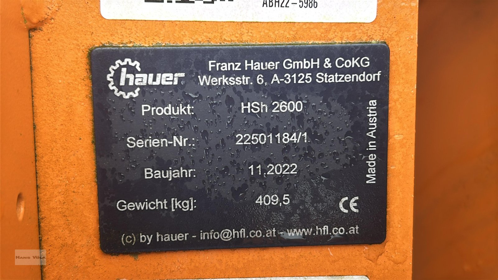 Schneeräumschild of the type Hauer HSh 2600, Neumaschine in Eching (Picture 5)