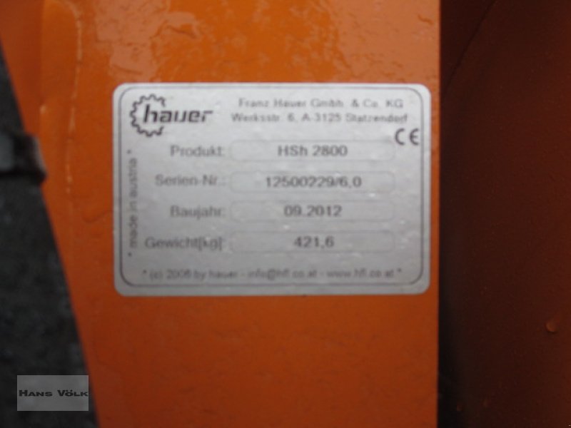 Schneeräumschild del tipo Hauer HSH 2800, Neumaschine In Soyen (Immagine 4)