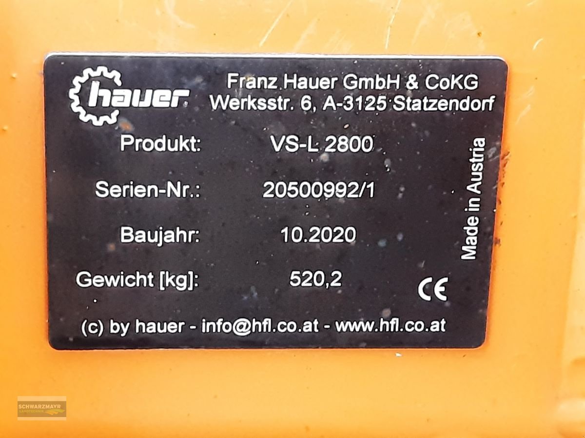 Schneeräumschild za tip Hauer Schneepflug VS-L 2800, Gebrauchtmaschine u Gampern (Slika 13)